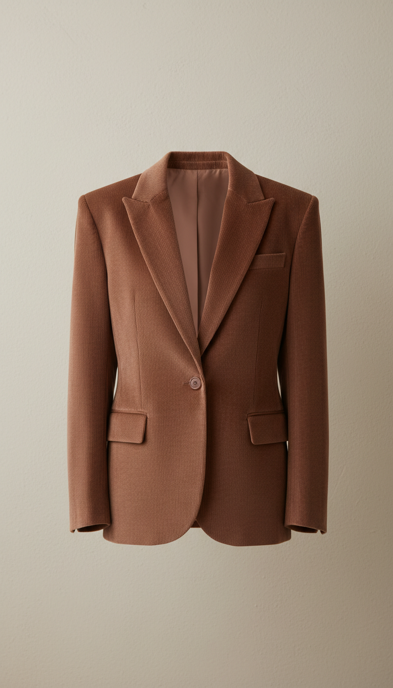Blazer de veludo estruturado